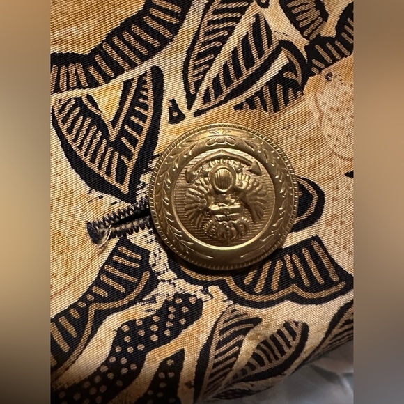 Vintage Cynthia Howie Woman Gold Floral Lined Union Made Blazer Jacket Size 20 - Picture 7 of 9